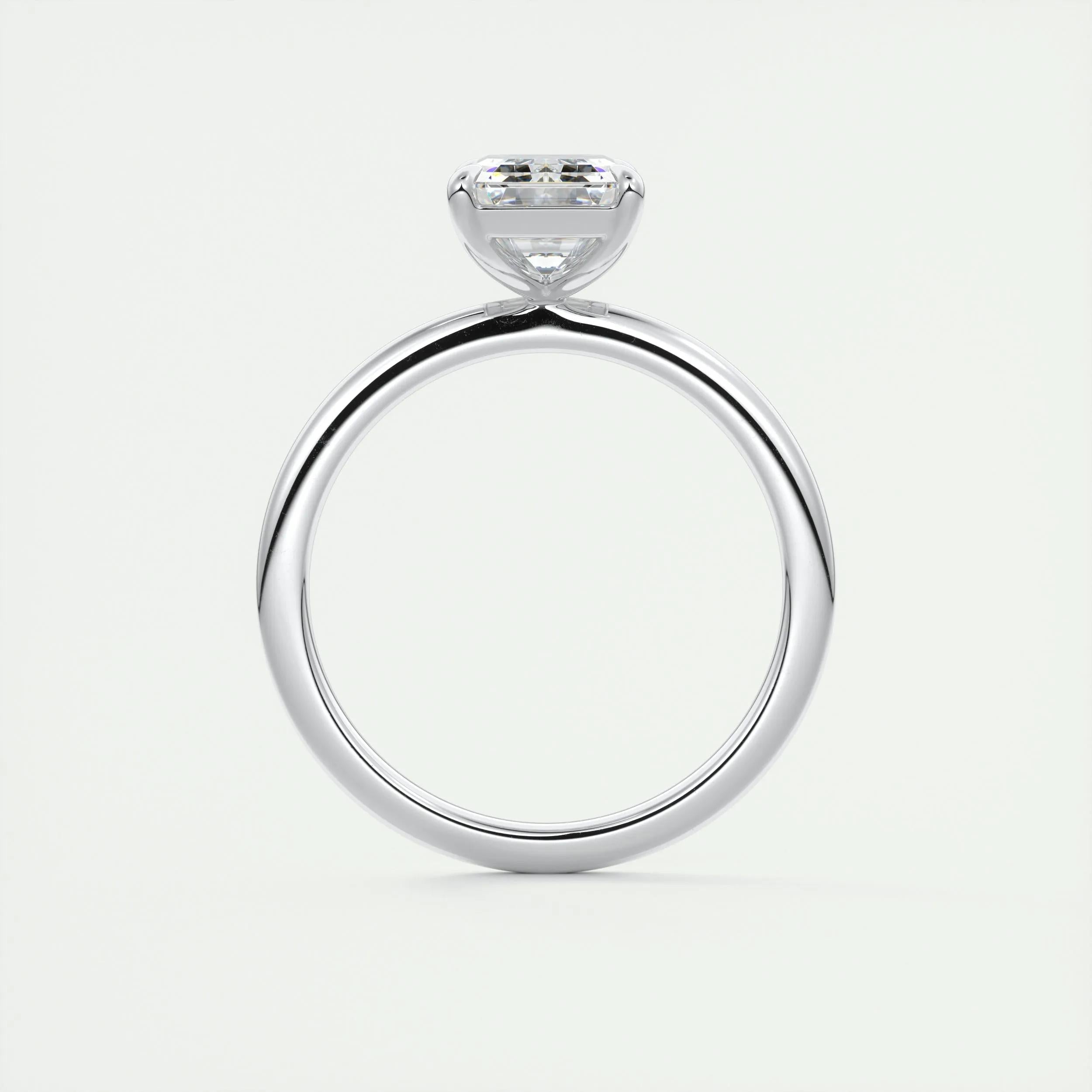 Solitaire Engagement Ring Featuring 1.91 CT Emerald Moissanite 8