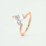Solitaire Bezel Engagement Ring Featuring 1.44 CT Trillion Moissanite 18