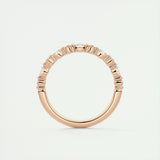 Alternative Eternity Wedding Band Featuring 0.37 TCW Round Moissanite 10