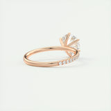 Pave Engagement Ring Featuring 2.0 CT Round Moissanite 17