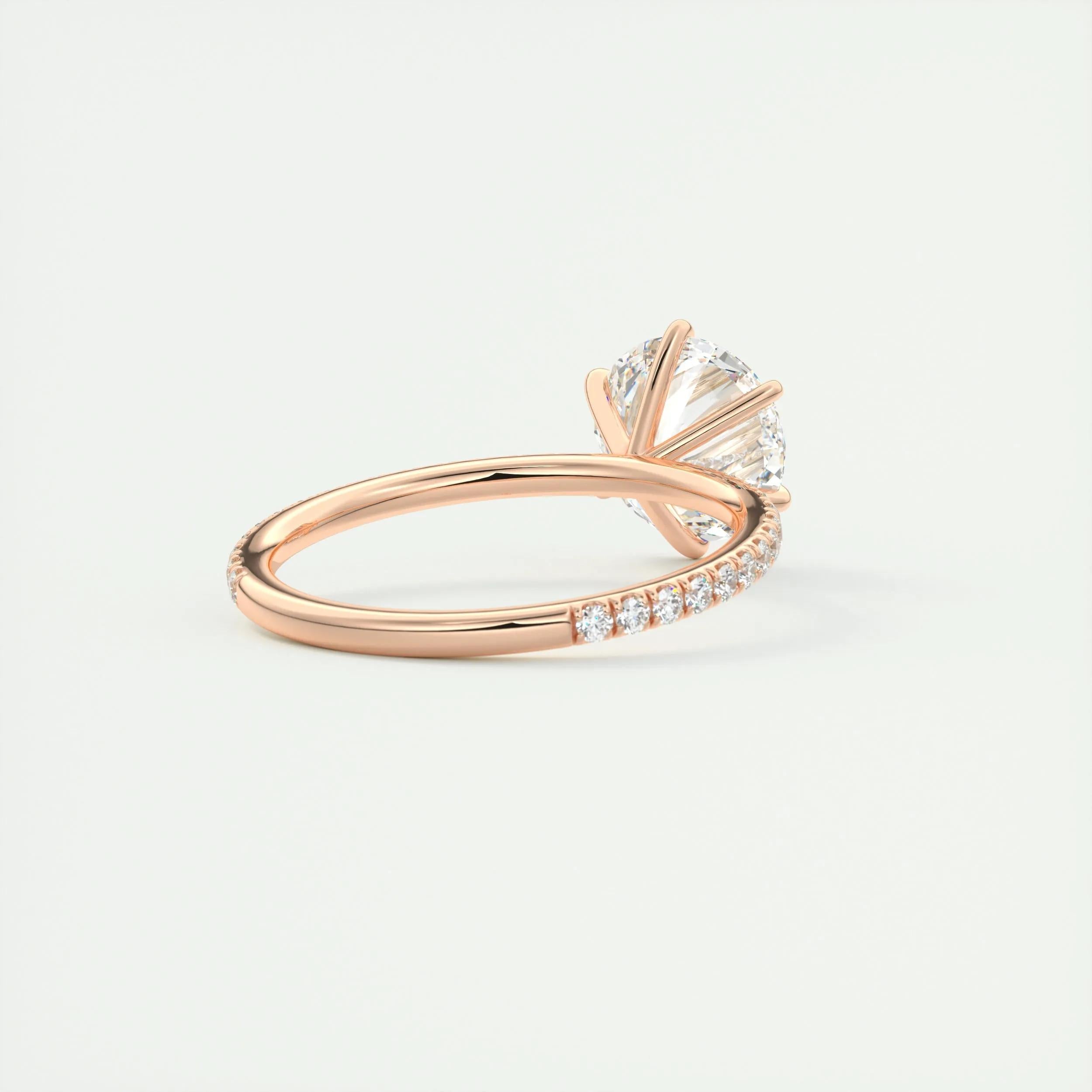 Pave Engagement Ring Featuring 2.0 CT Round Moissanite 17