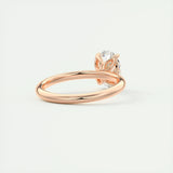 Solitaire Engagement Ring Featuring 1.91 CT Oval Moissanite 18