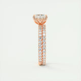 Pave Engagement Ring Featuring 2.03 CT Asscher Moissanite 21