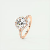 Halo Split Engagement Ring Featuring 2.0 CT Round Moissanite 16