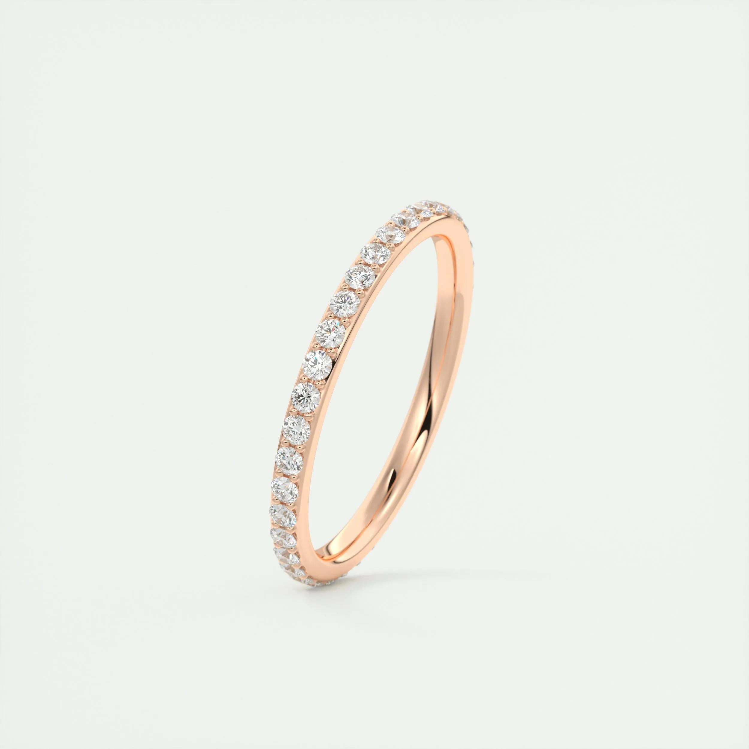Full Eternity Wedding Band Featuring 0.74 TCW Round Moissanite 14