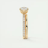 Pave Engagement Ring Featuring 2.15 CT Cushion Moissanite 12