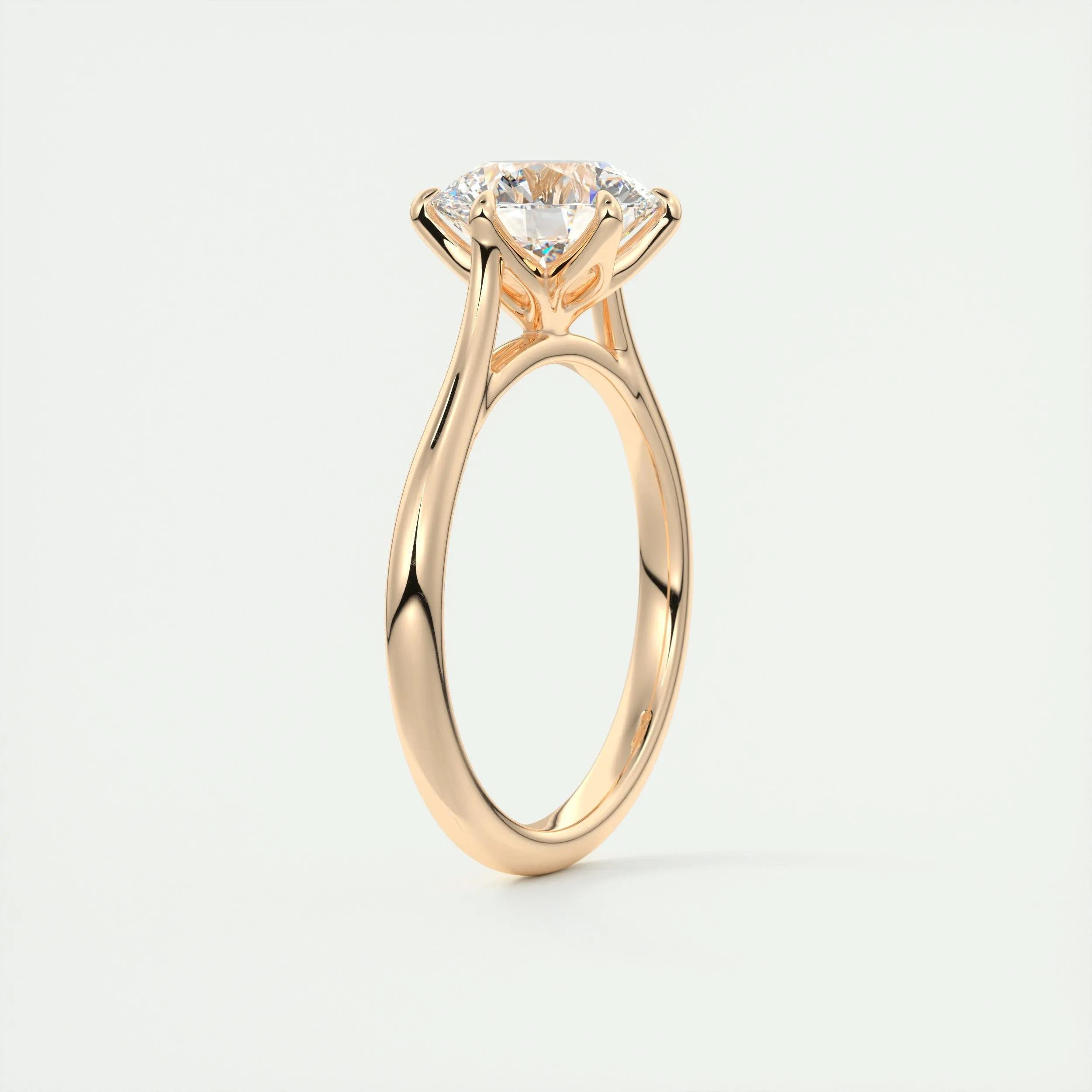 Solitaire Engagement Ring Featuring 1.35 CT Round Moissanite 19