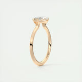 Solitaire Bezel Engagement Ring Featuring 1.98 CT Marquise Moissanite 20