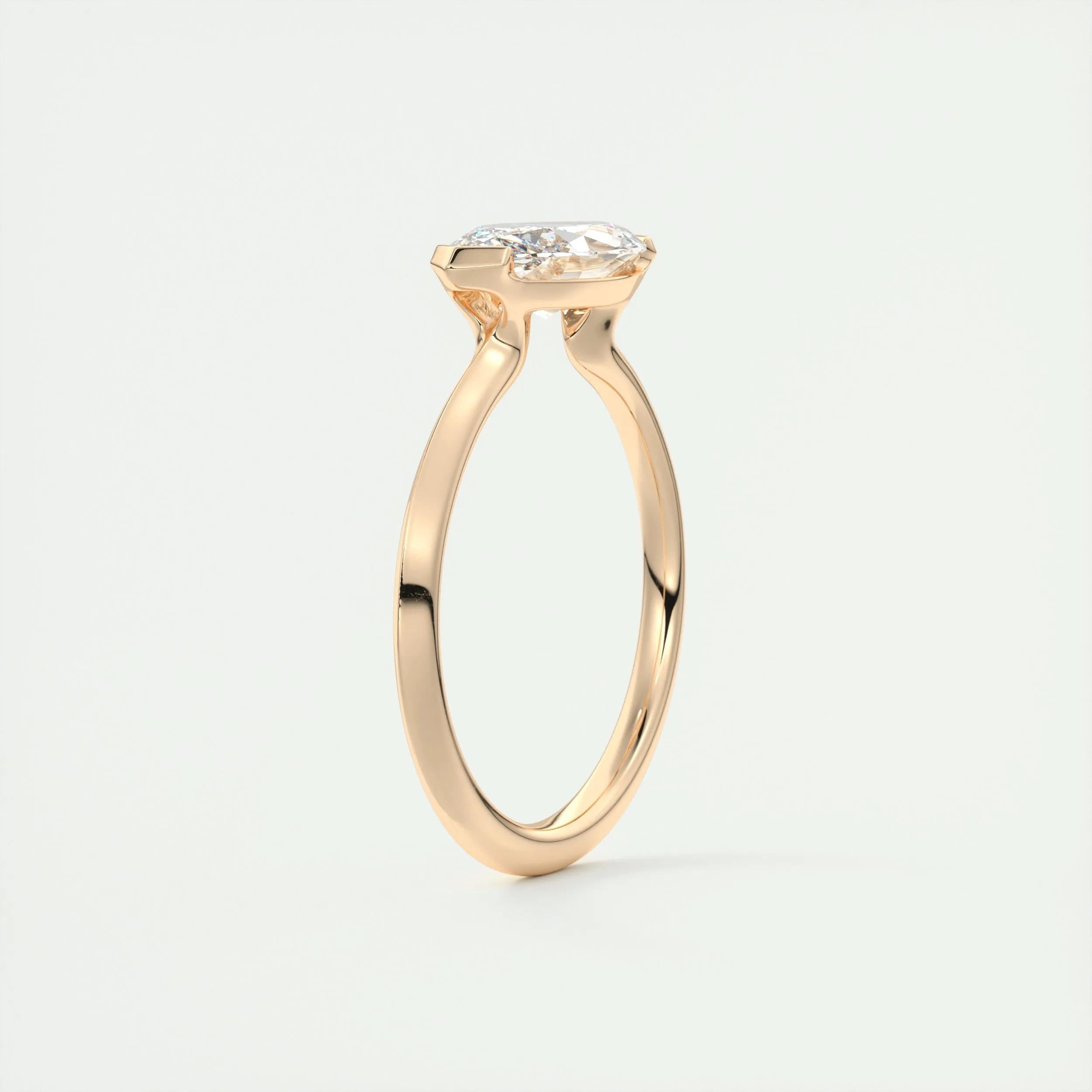 Solitaire Bezel Engagement Ring Featuring 1.98 CT Marquise Moissanite 20