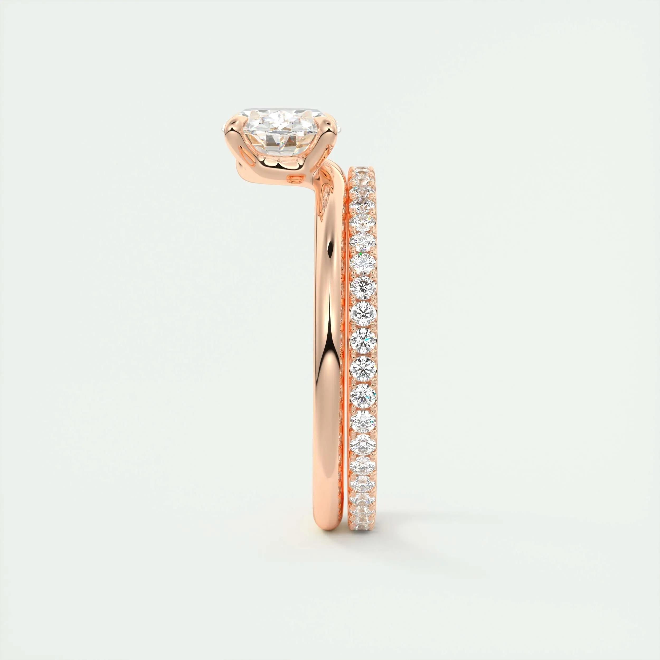 Solitaire Bezel Engagement Ring Featuring 1.91 CT Oval Moissanite 19