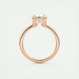 Solitaire Bezel Engagement Ring Featuring 2.0 CT Round Moissanite 21