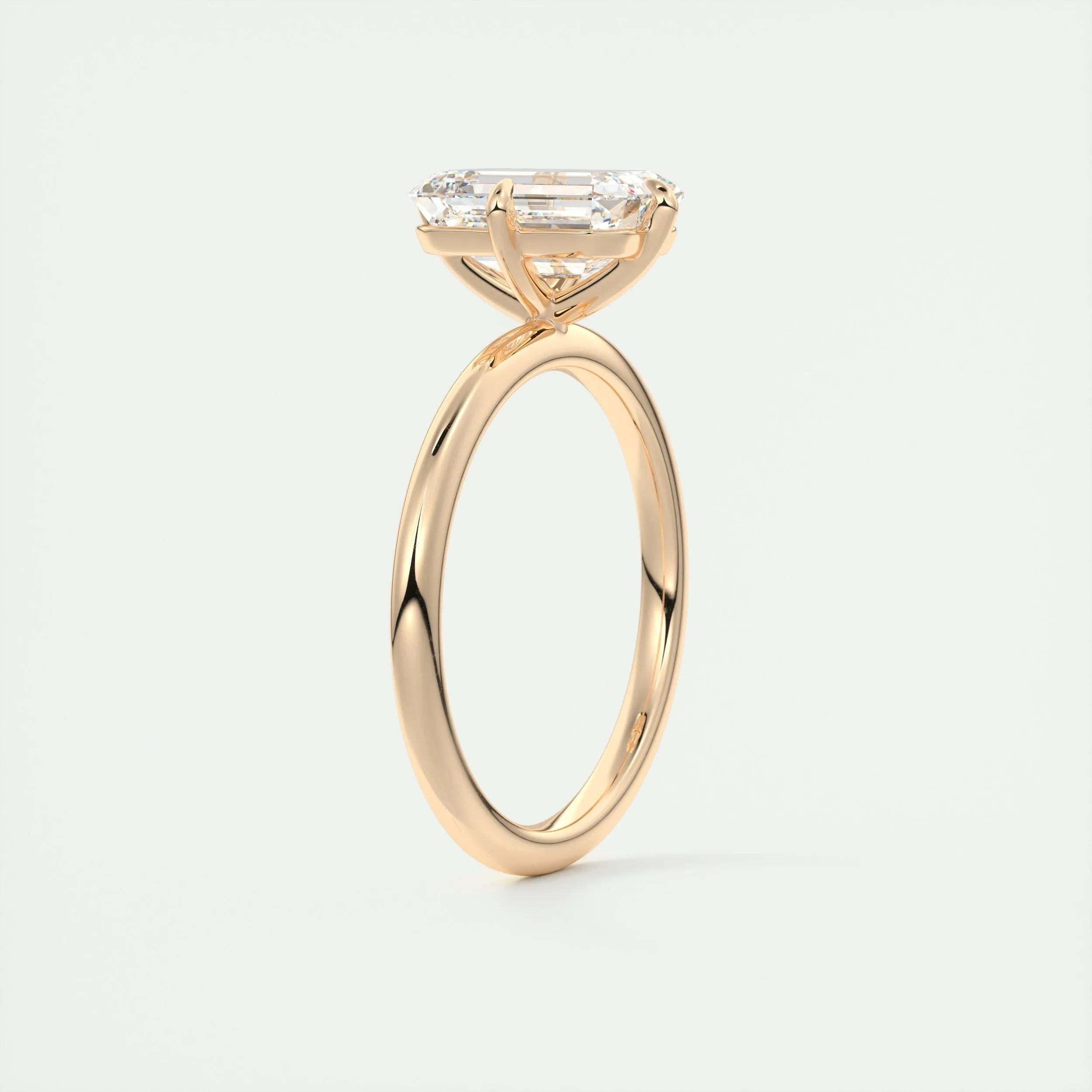 Solitaire Engagement Ring Featuring 1.91 CT Emerald Moissanite 20