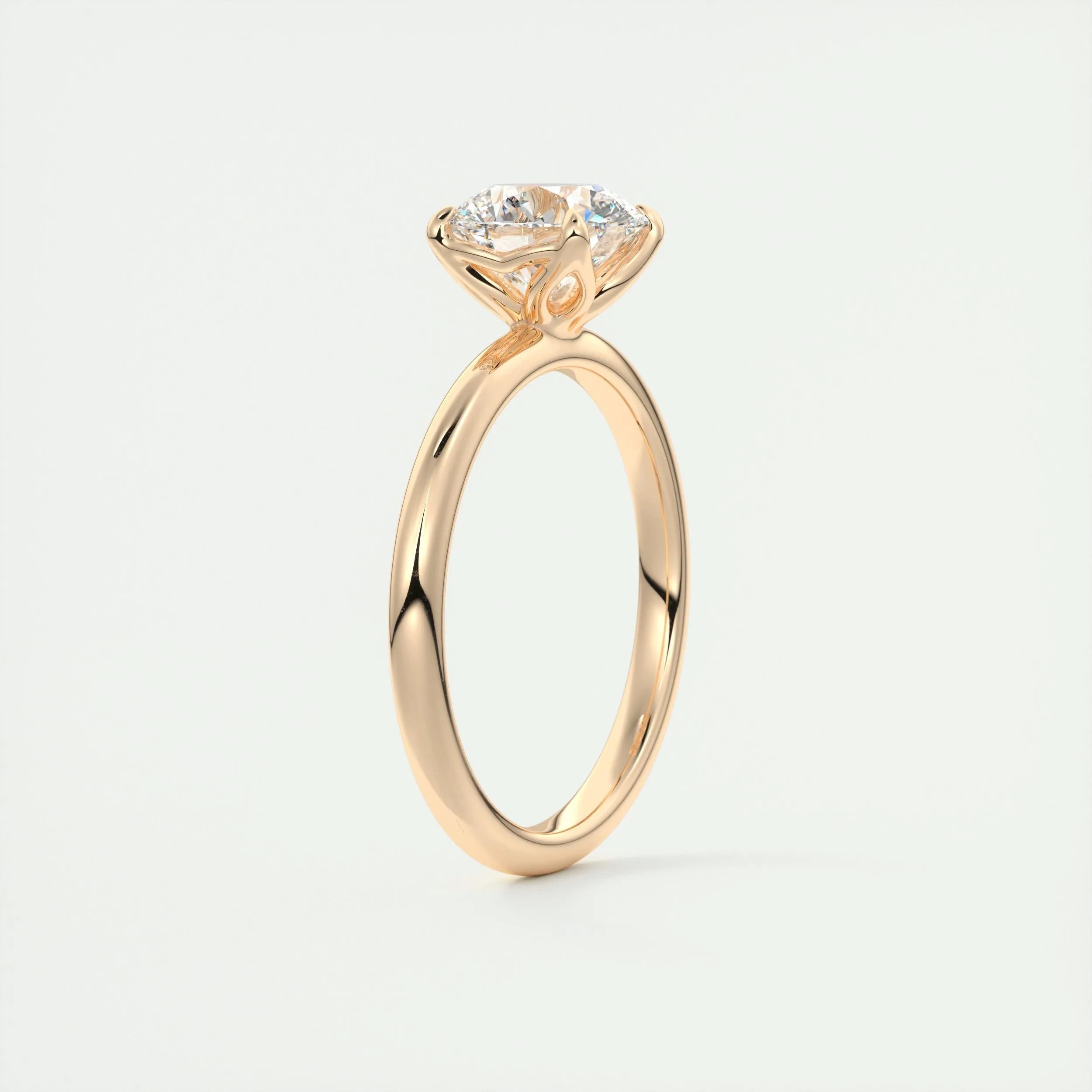Solitaire Engagement Ring Featuring 1.35 CT Round Moissanite 20