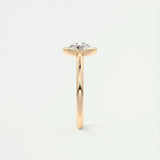 Solitaire Engagement Ring Featuring 1.19 CT Round Moissanite 18