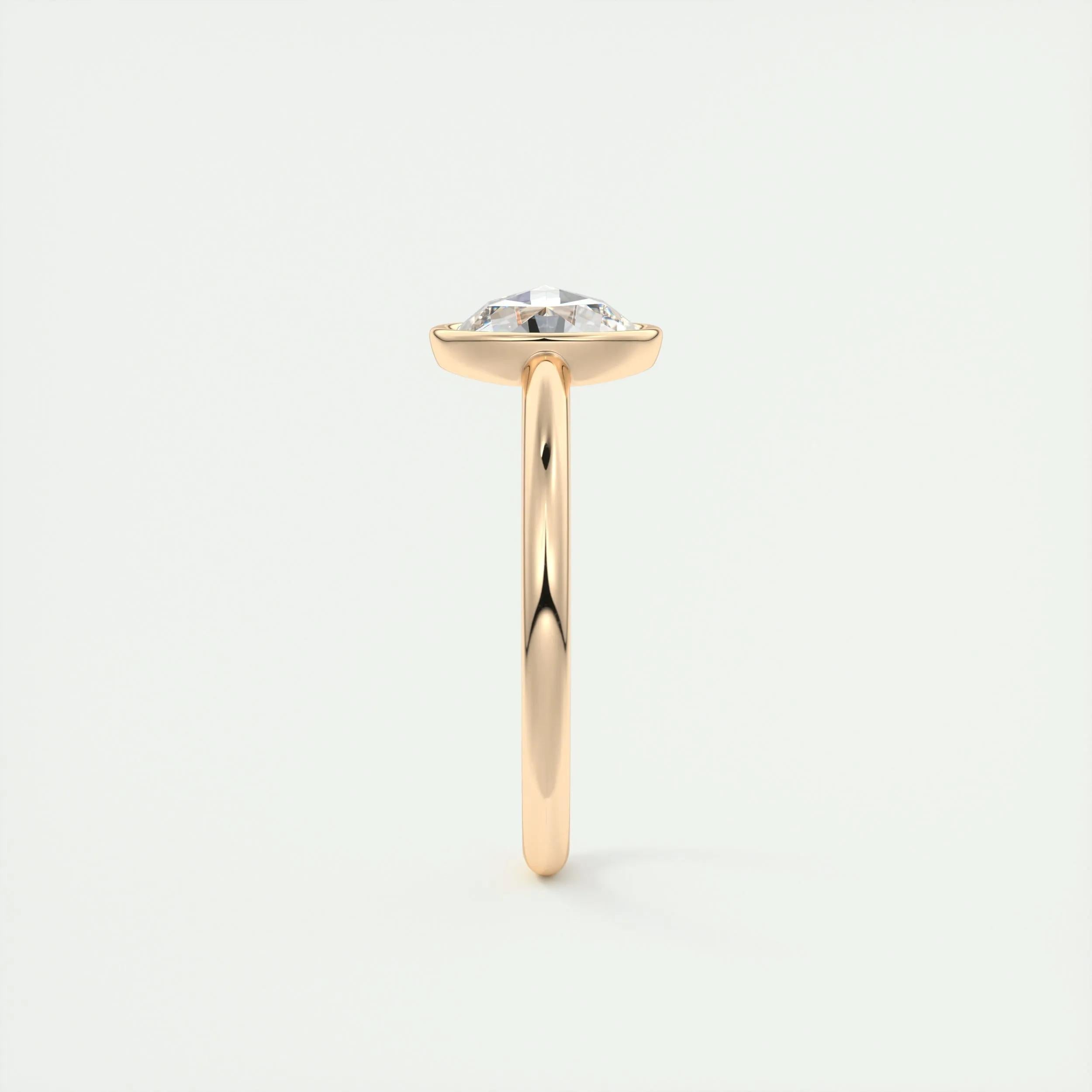 Solitaire Engagement Ring Featuring 1.19 CT Round Moissanite 18
