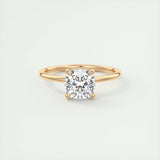 Hidden Halo Engagement Ring Featuring 2.15 CT Cushion Moissanite 15