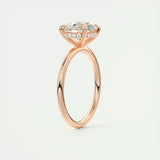 Hidden Halo Engagement Ring Featuring 2.0 CT Round Moissanite 20