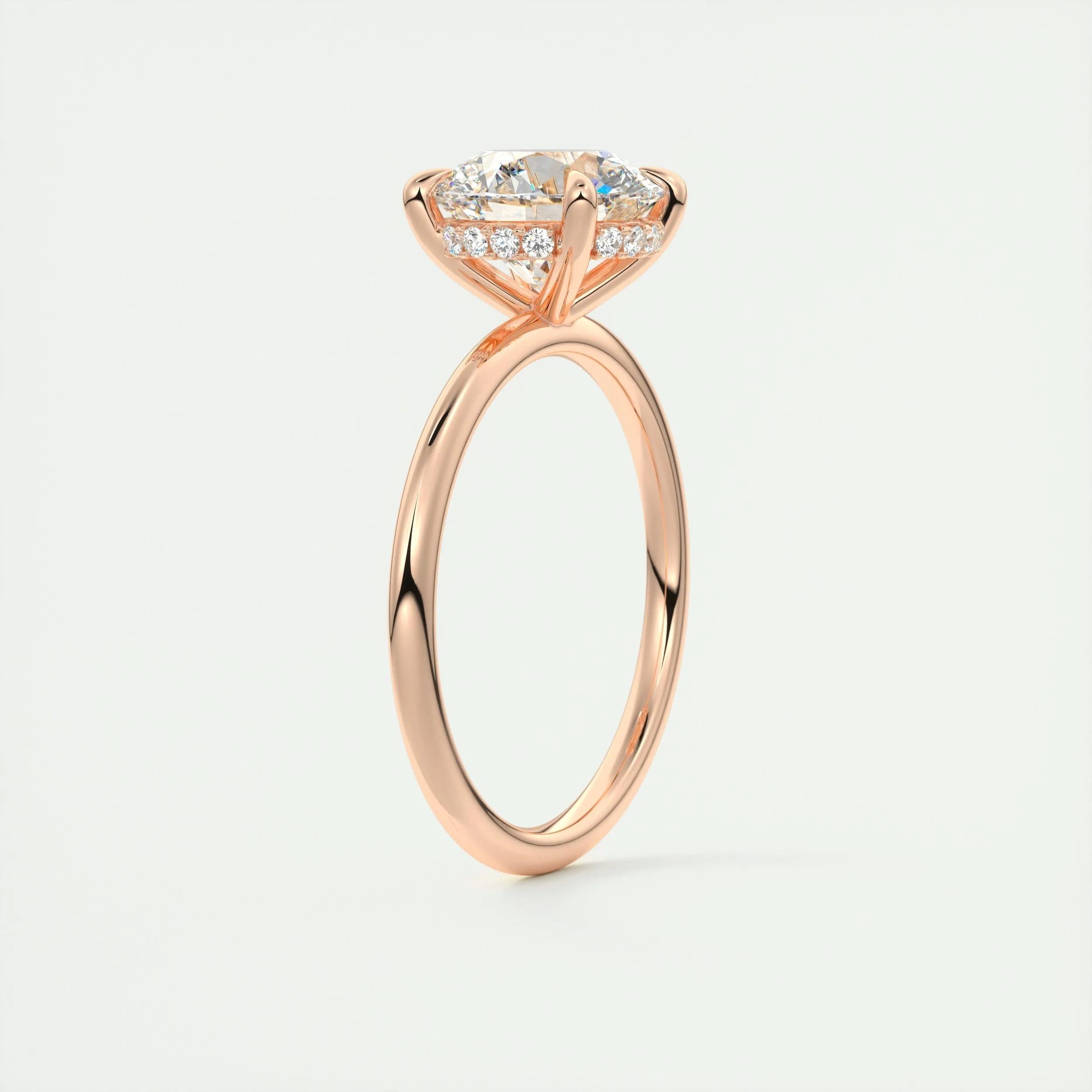 Hidden Halo Engagement Ring Featuring 2.0 CT Round Moissanite 20