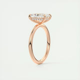 Hidden Halo Engagement Ring Featuring 2.10 CT Radiant Moissanite 20