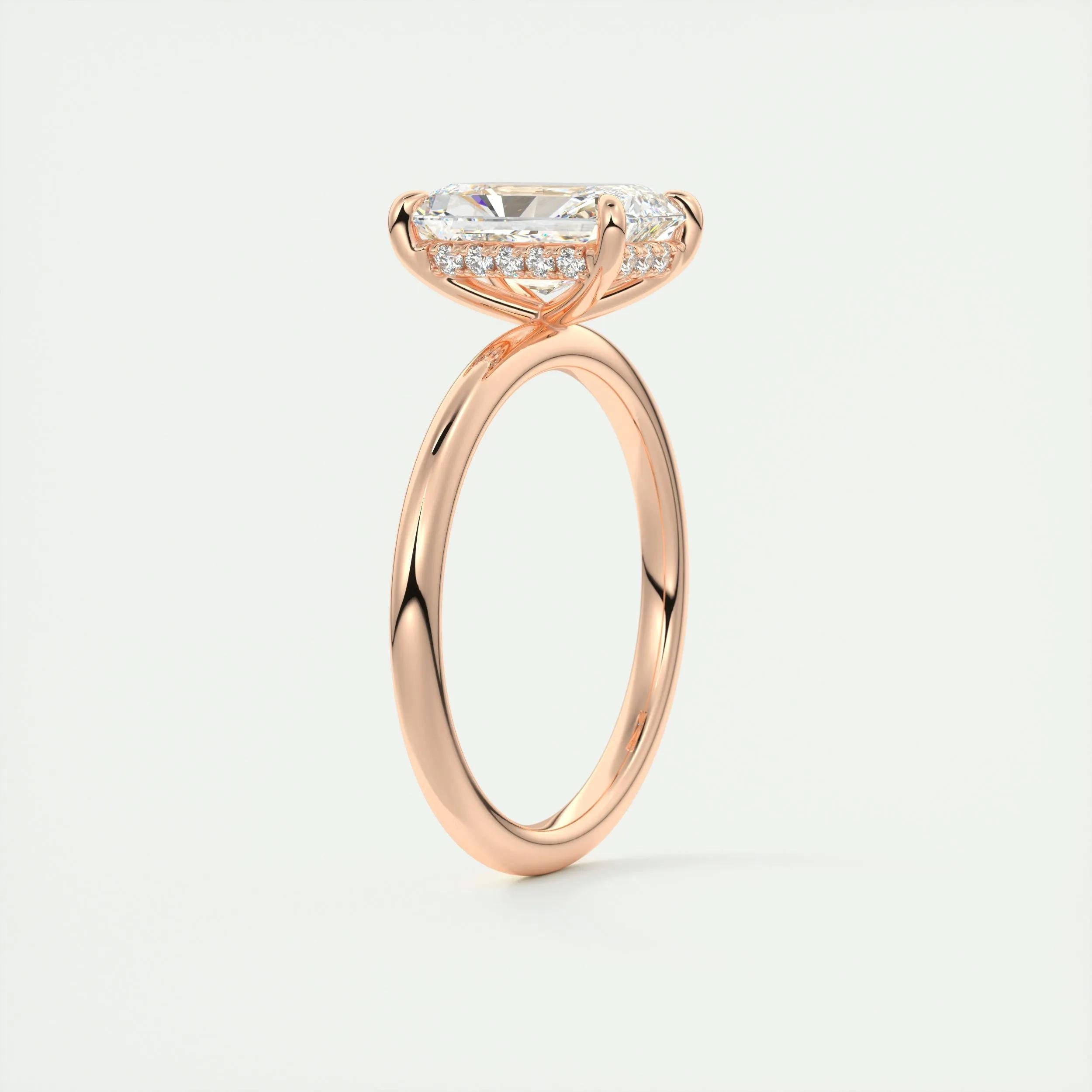 Hidden Halo Engagement Ring Featuring 2.10 CT Radiant Moissanite 20