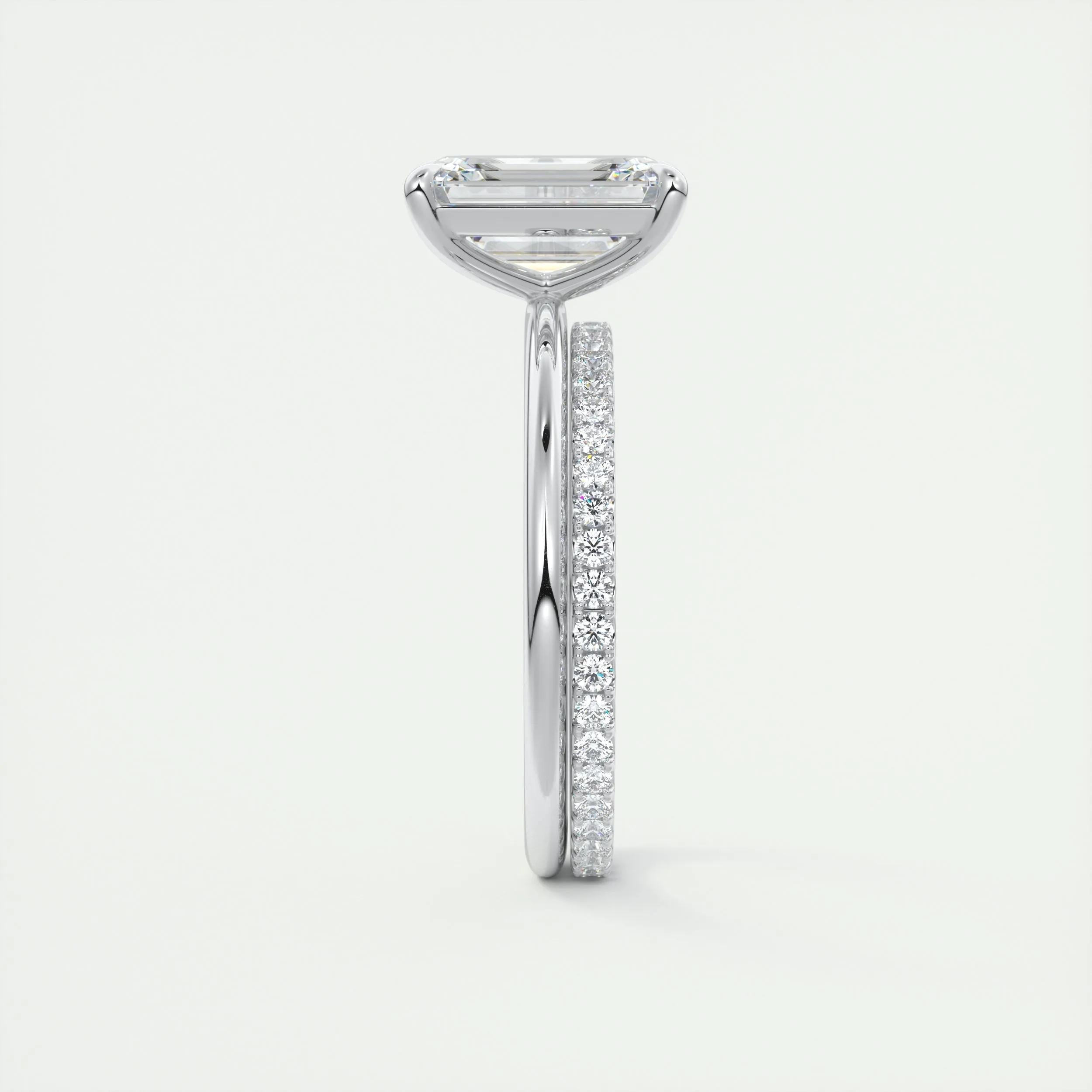 Solitaire Engagement Ring Featuring 1.91 CT Emerald Moissanite 6