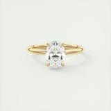 Solitaire Engagement Ring Featuring 1.91 CT Oval Moissanite 9