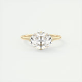 Hidden Halo Engagement Ring Featuring 1.91 CT Oval Moissanite 7
