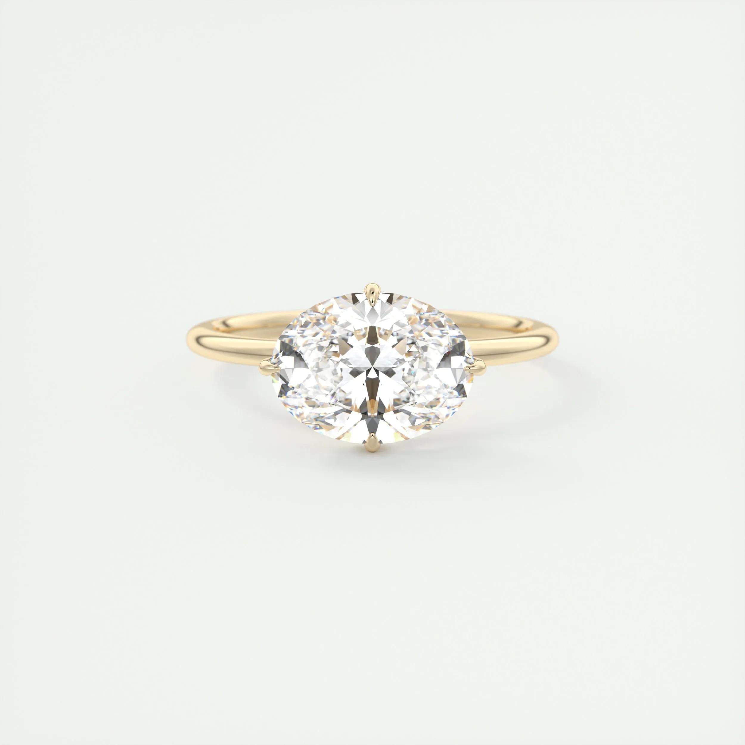 Hidden Halo Engagement Ring Featuring 1.91 CT Oval Moissanite 7