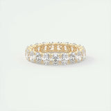 Eternity Prong Wedding Band Featuring 3.15 TCW Oval Moissanite 7