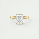 Hidden Halo Engagement Ring Featuring 2.10 CT Radiant Moissanite 8