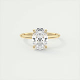 Hidden Halo Engagement Ring Featuring 1.91 CT Oval Moissanite 9