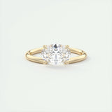 Solitaire Bezel Engagement Ring Featuring 1.91 CT Oval Moissanite 8