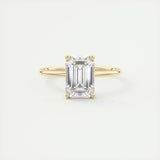 Solitaire Engagement Ring Featuring 1.91 CT Emerald Moissanite 9
