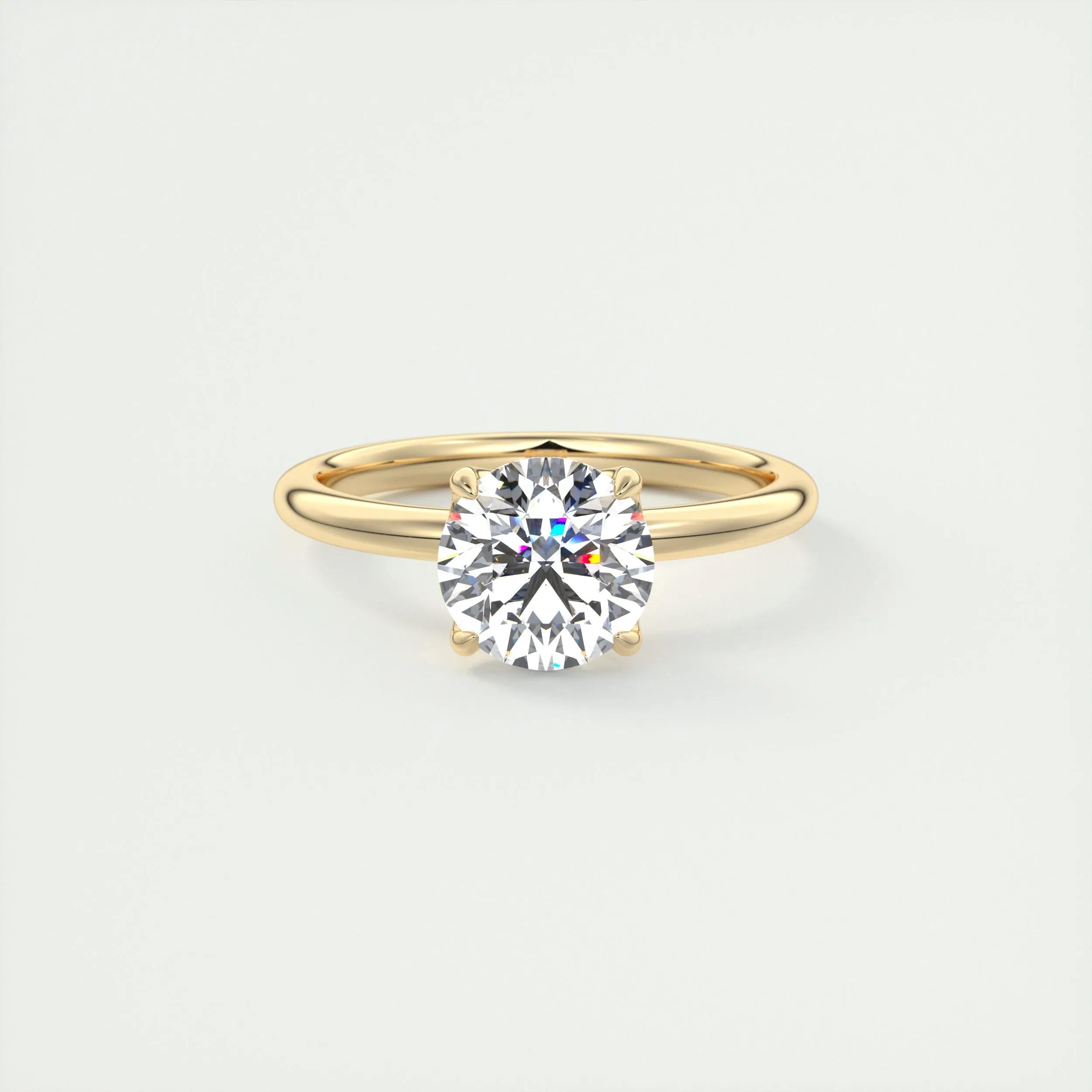 Solitaire Engagement Ring Featuring 1.35 CT Round Moissanite 8