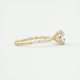Pave Engagement Ring Featuring 2.0 CT Cushion Moissanite 9