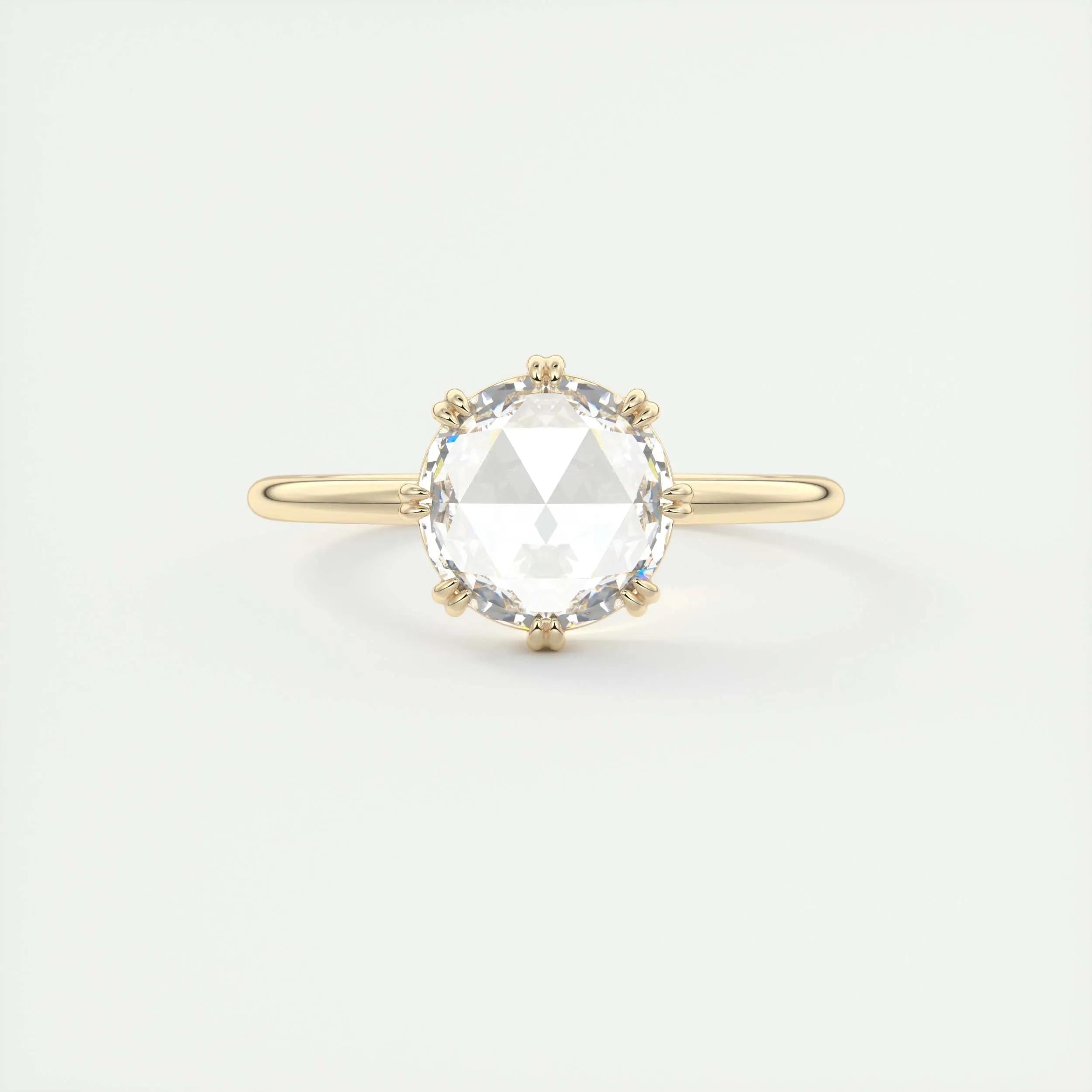 Solitaire Engagement Ring Featuring 1.35 CT Round Moissanite 15