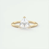 Solitaire Bezel Engagement Ring Featuring 1.44 CT Trillion Moissanite 8