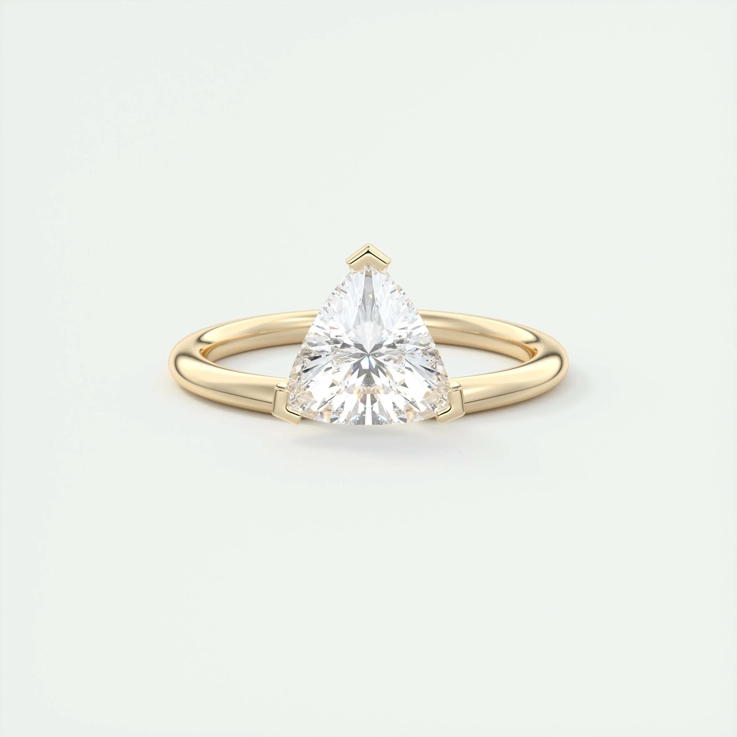 Solitaire Bezel Engagement Ring Featuring 1.44 CT Trillion Moissanite 8