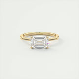 Solitaire Engagement Ring Featuring 1.91 CT Emerald Moissanite 9