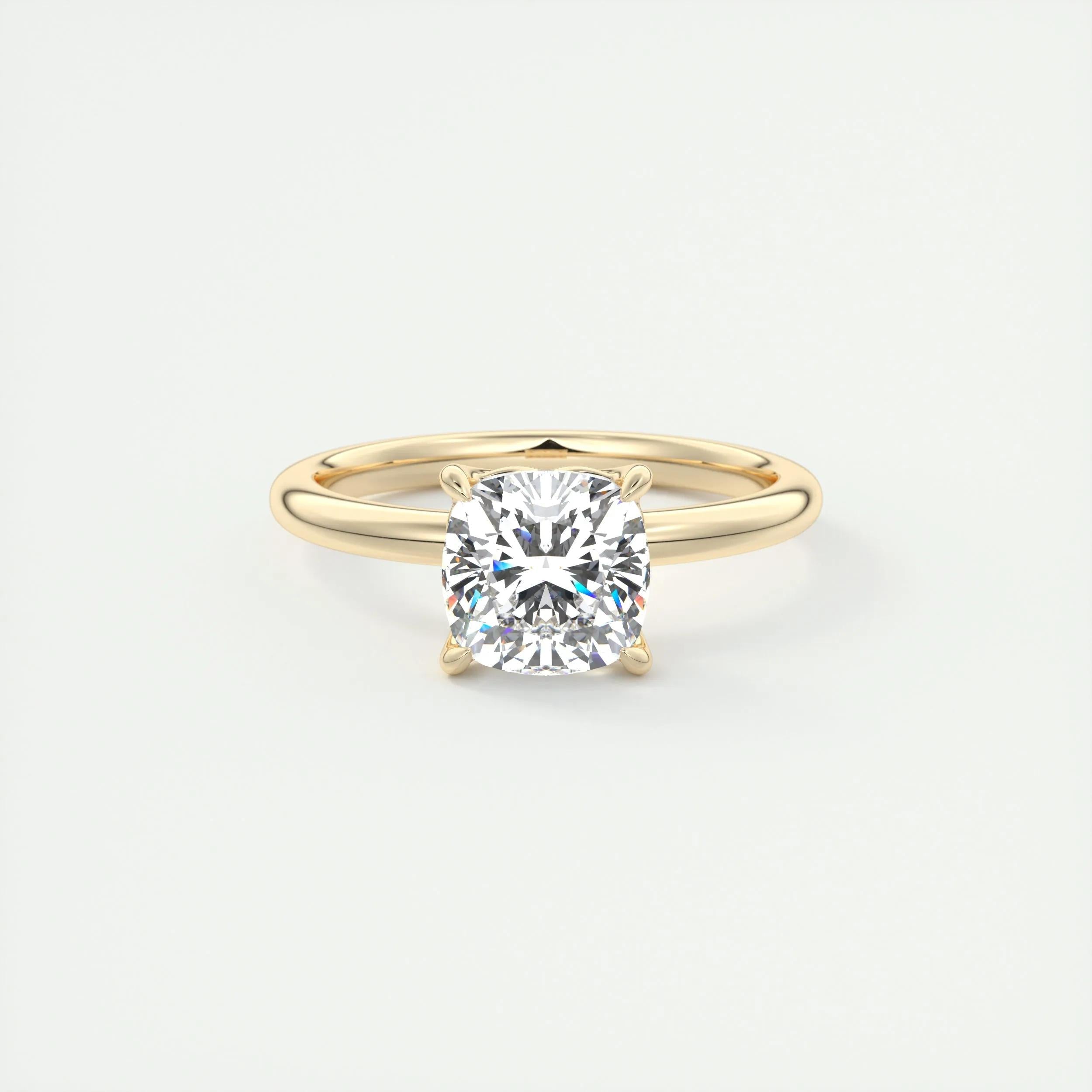 Solitaire Engagement Ring Featuring 1.49 CT Cushion Moissanite 8