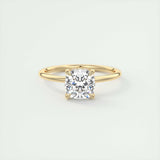 Hidden Halo Engagement Ring Featuring 2.15 CT Cushion Moissanite 8