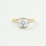 Solitaire Engagement Ring Featuring 1.91 CT Oval Moissanite 8