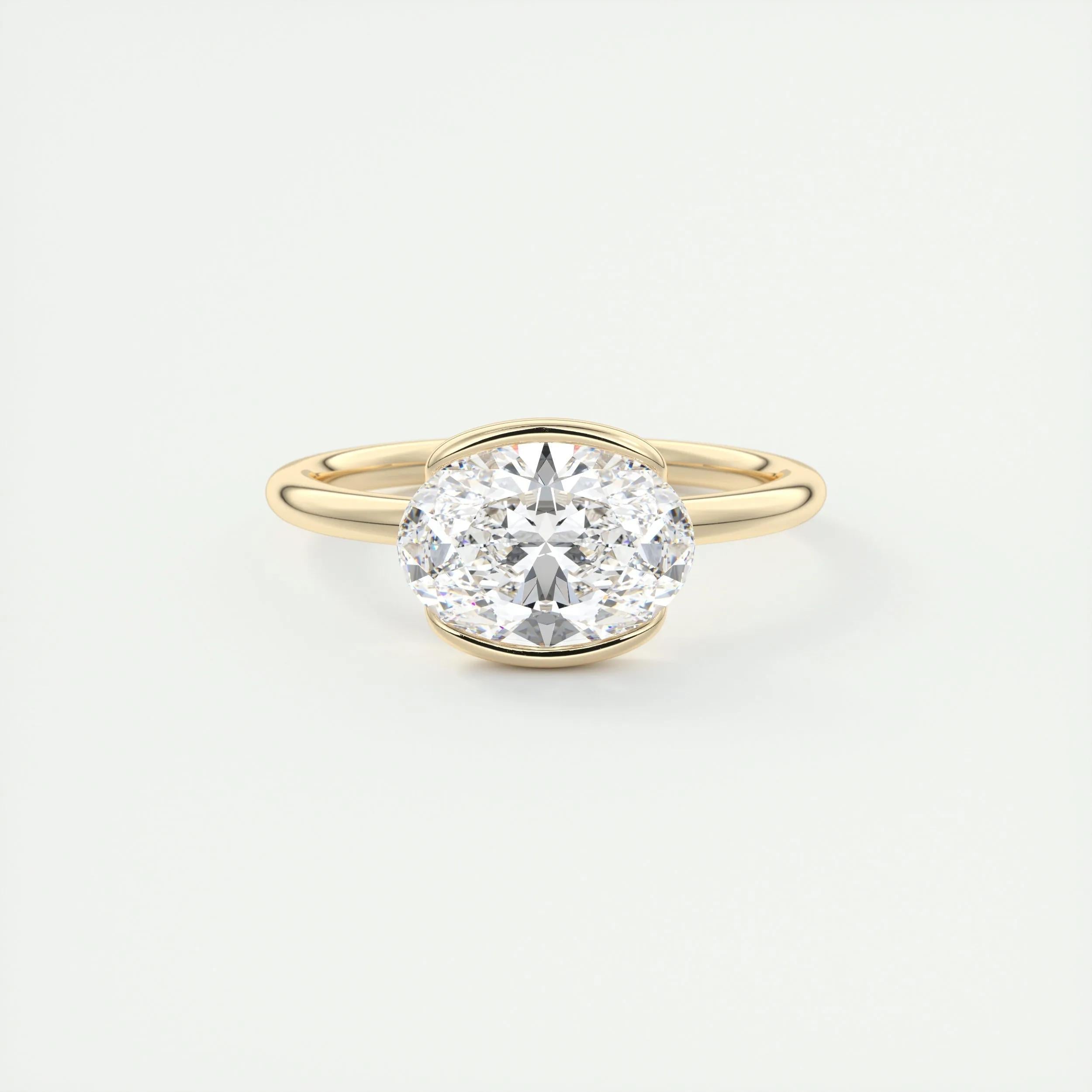 Solitaire Engagement Ring Featuring 1.91 CT Oval Moissanite 8