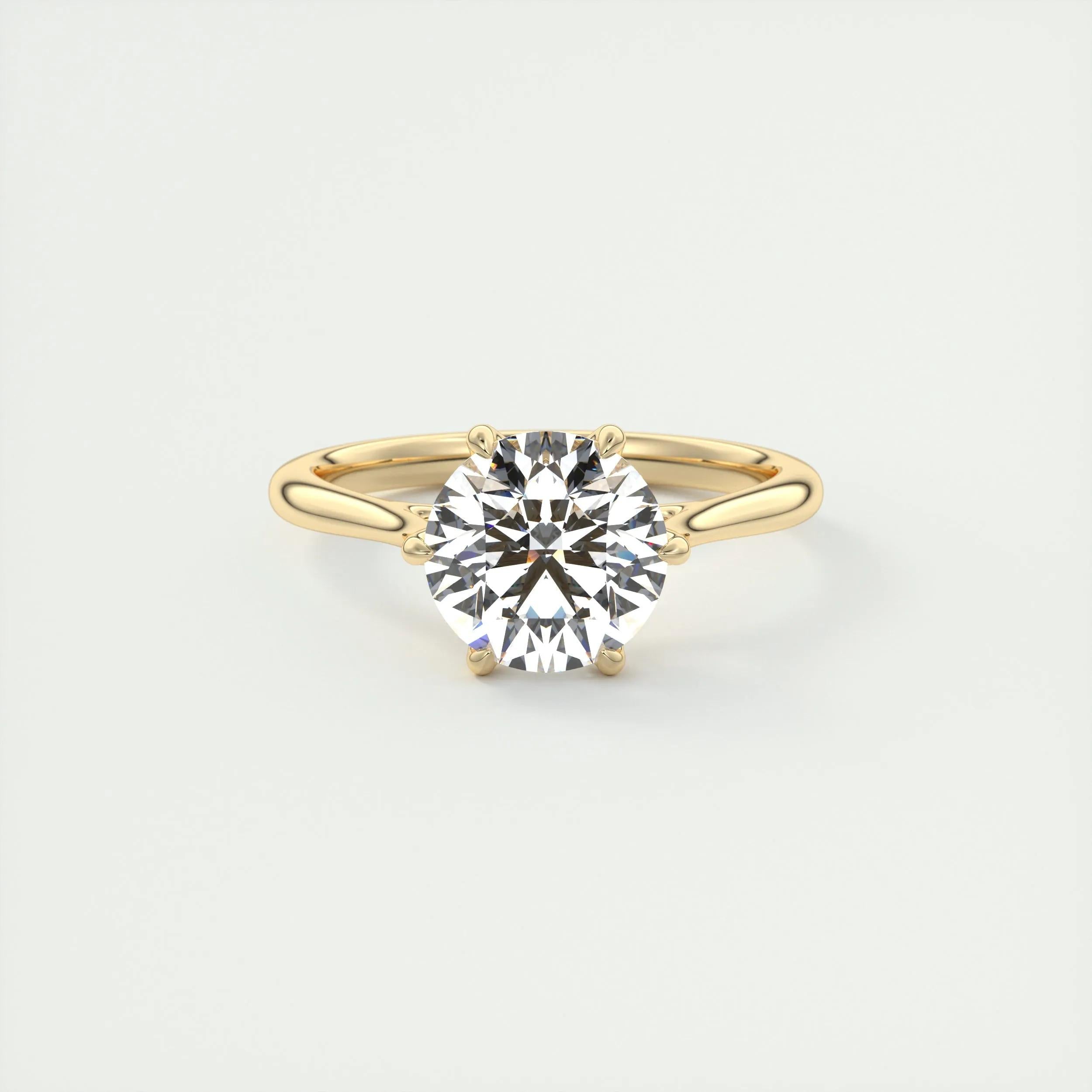 Solitaire Engagement Ring Featuring 1.35 CT Round Moissanite 8