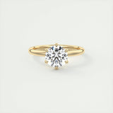 Solitaire Bezel Engagement Ring Featuring 1.35 CT Round Moissanite 8