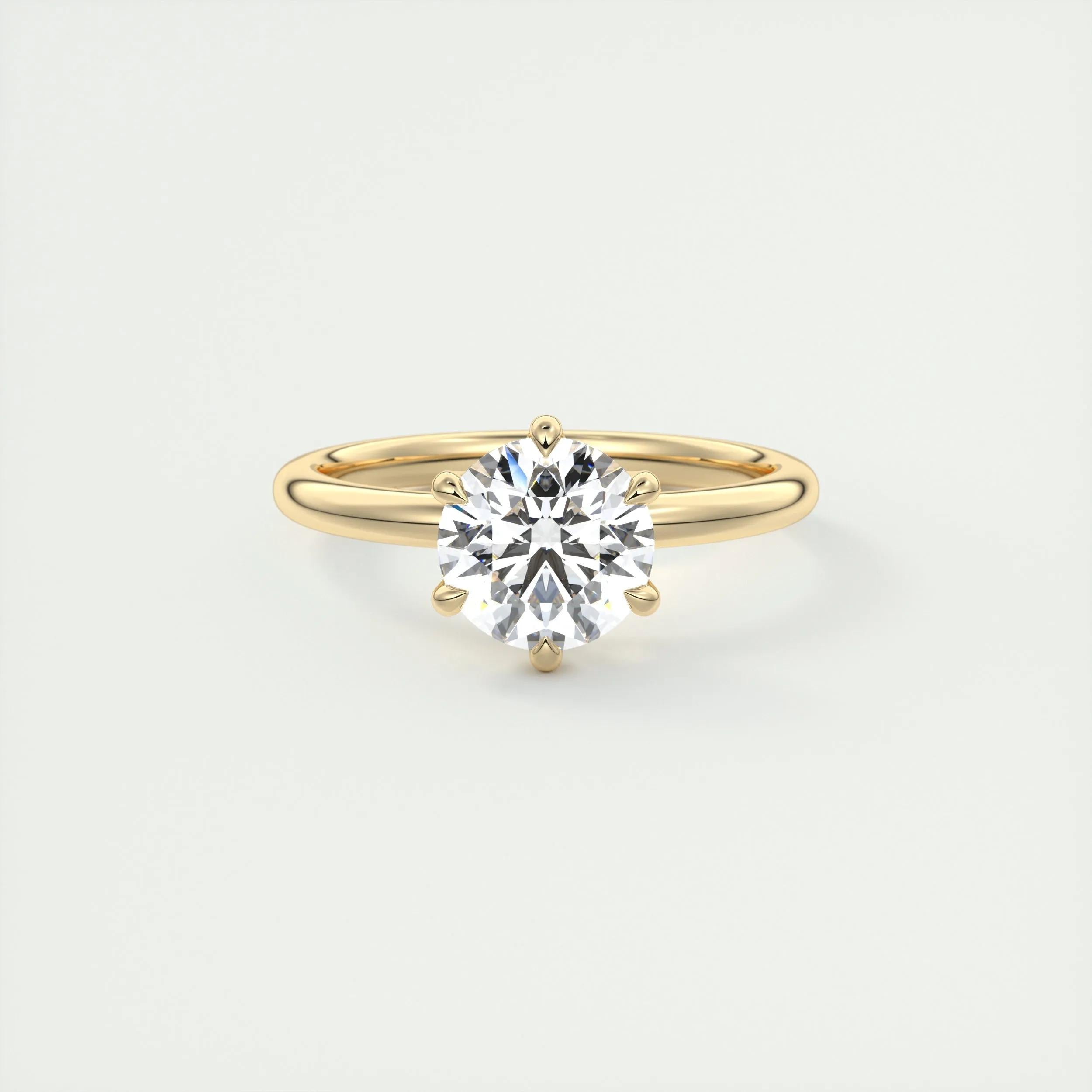 Solitaire Bezel Engagement Ring Featuring 1.35 CT Round Moissanite 8