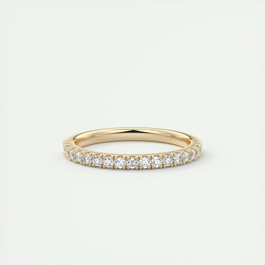 Half Eternity Wedding Band Featuring 0.38 TCW Round Moissanite 1