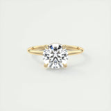 Hidden Halo Engagement Ring Featuring 2.0 CT Round Moissanite 8