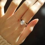 1.50 CT Oval Shaped Moissanite Twisted Pave Setting Engagement Ring 12