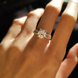 1.30 CT Round Shaped Moissanite Twisted Pave Engagement Ring 2